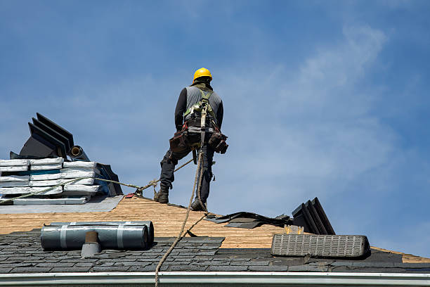 Professional Gutter Installation technician working in Chevy Chase, MD